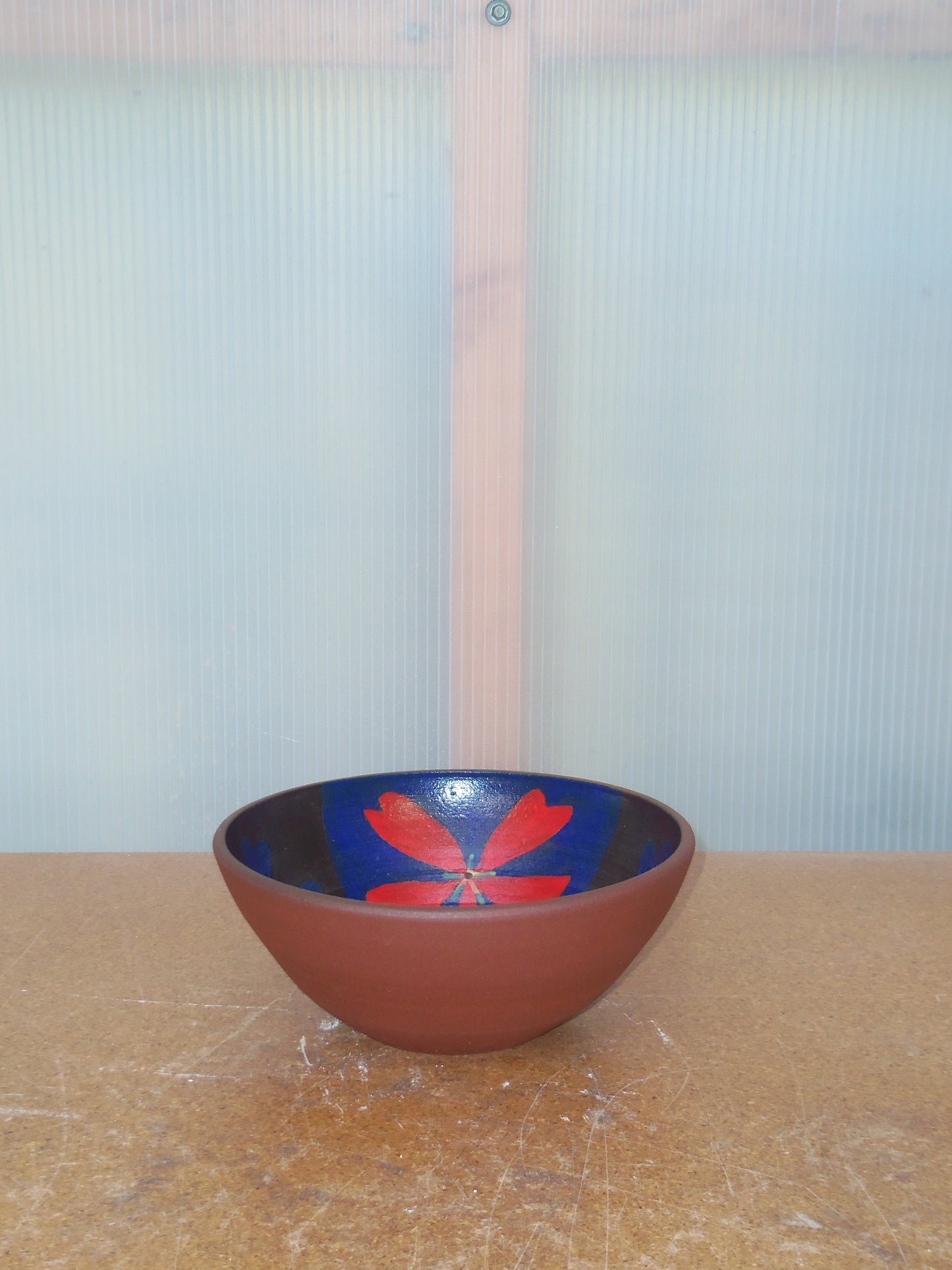 Blue/Red Flower Bowl