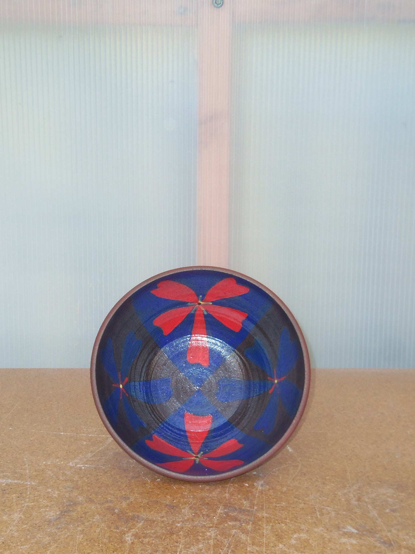 Blue/Red Flower Bowl