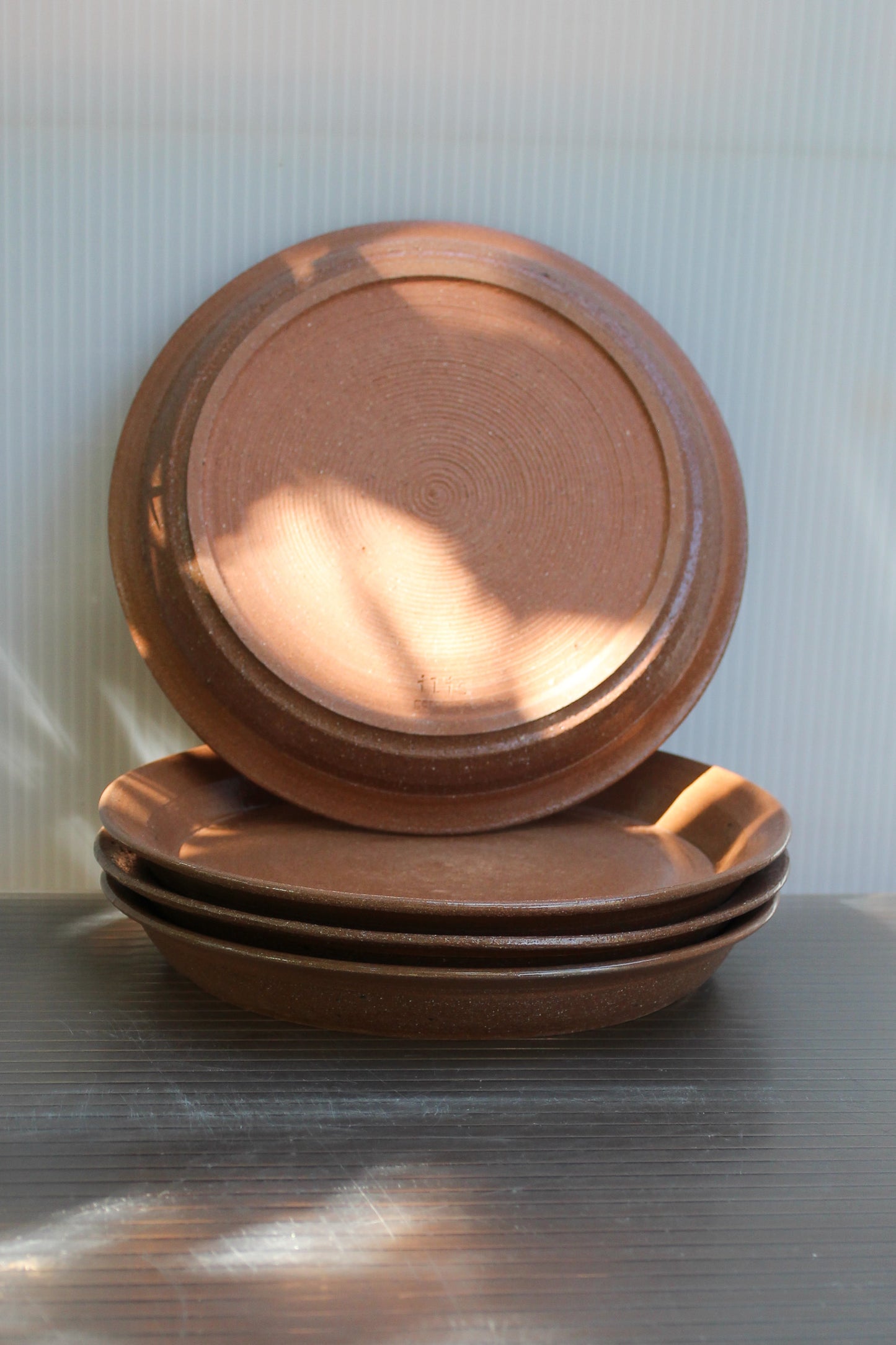 Glazed Stoneware Plates - Rust (set of 4)