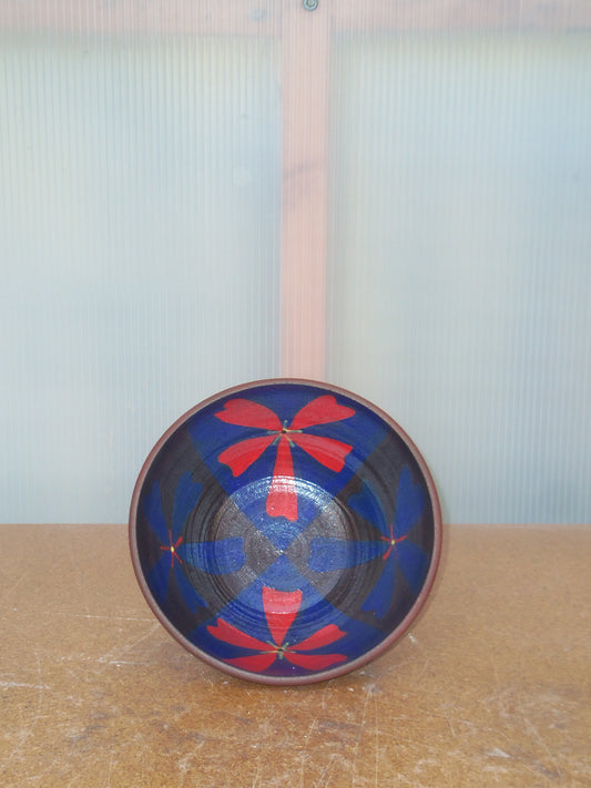 Blue/Red Flower Bowl