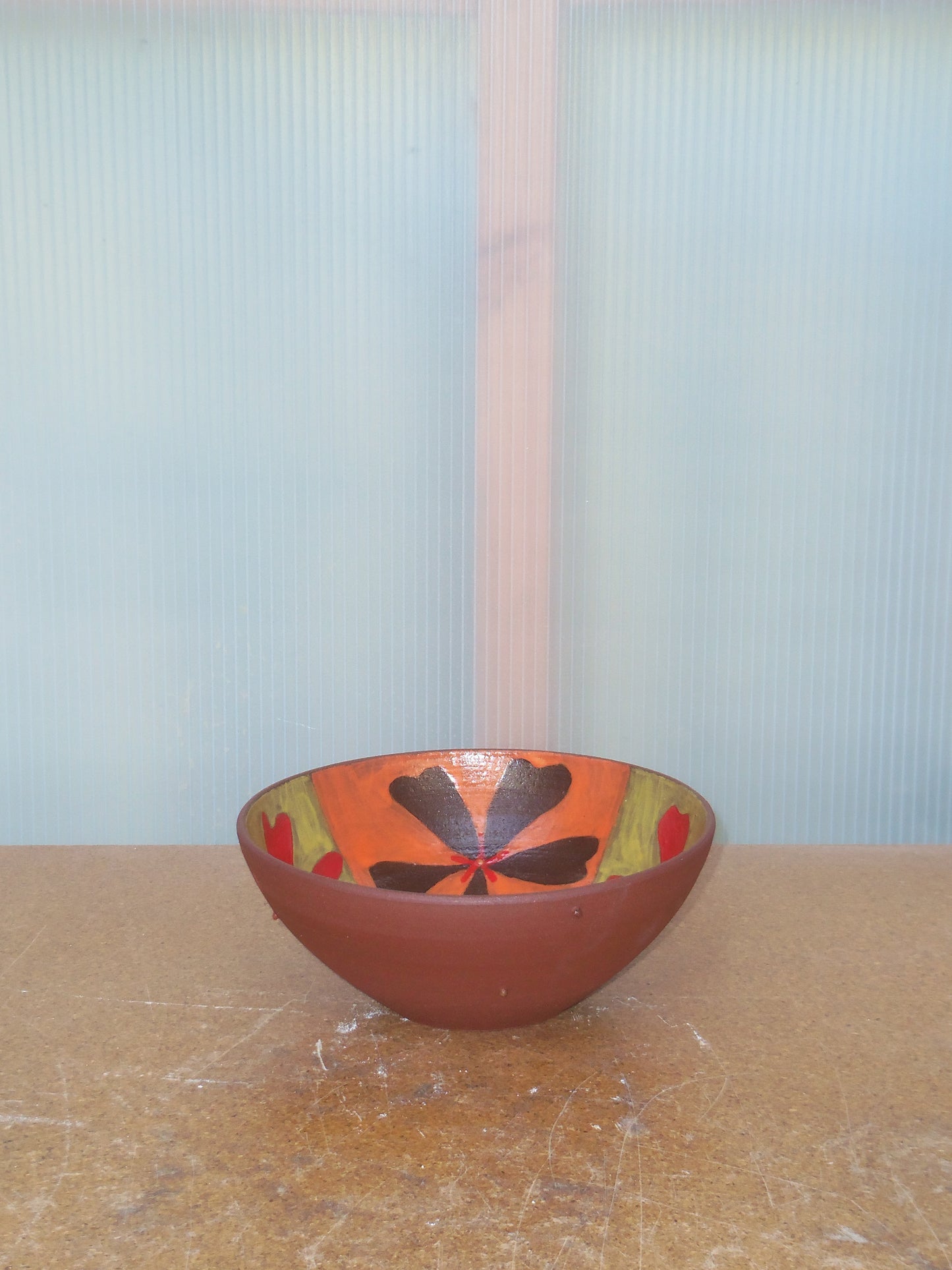 Red/Orange Flower Bowl