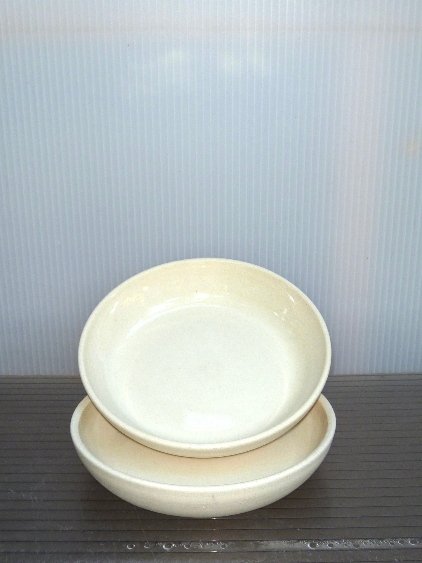Glazed Stoneware Plates no. 043 (Pair)
