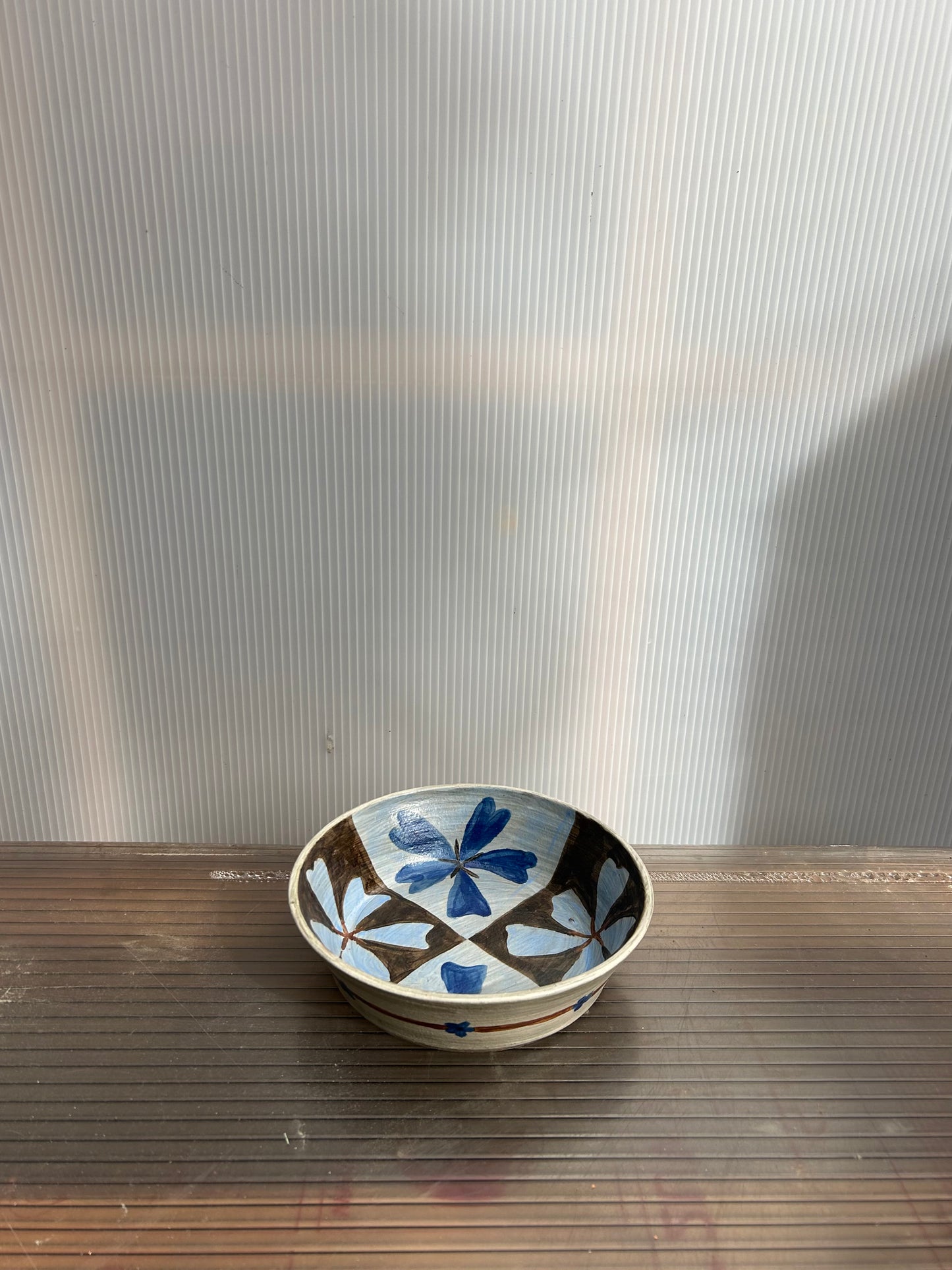 Blue Flower Bowl 7"