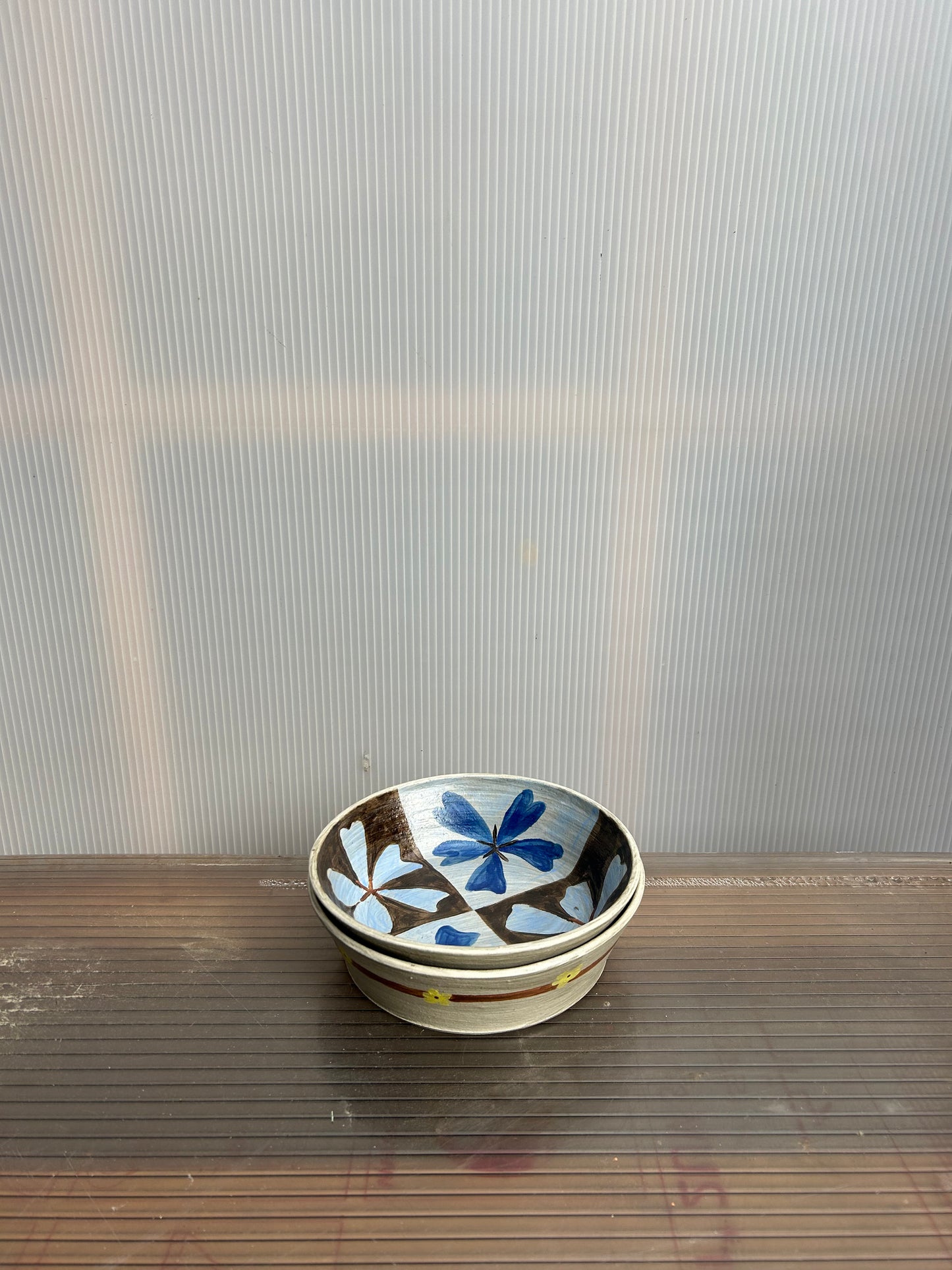 Blue Flower Bowl 7"