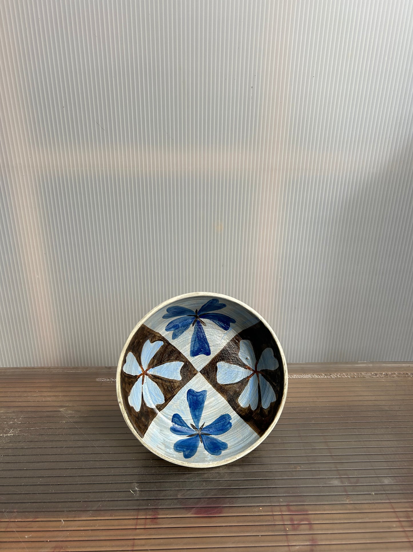 Blue Flower Bowl 7"