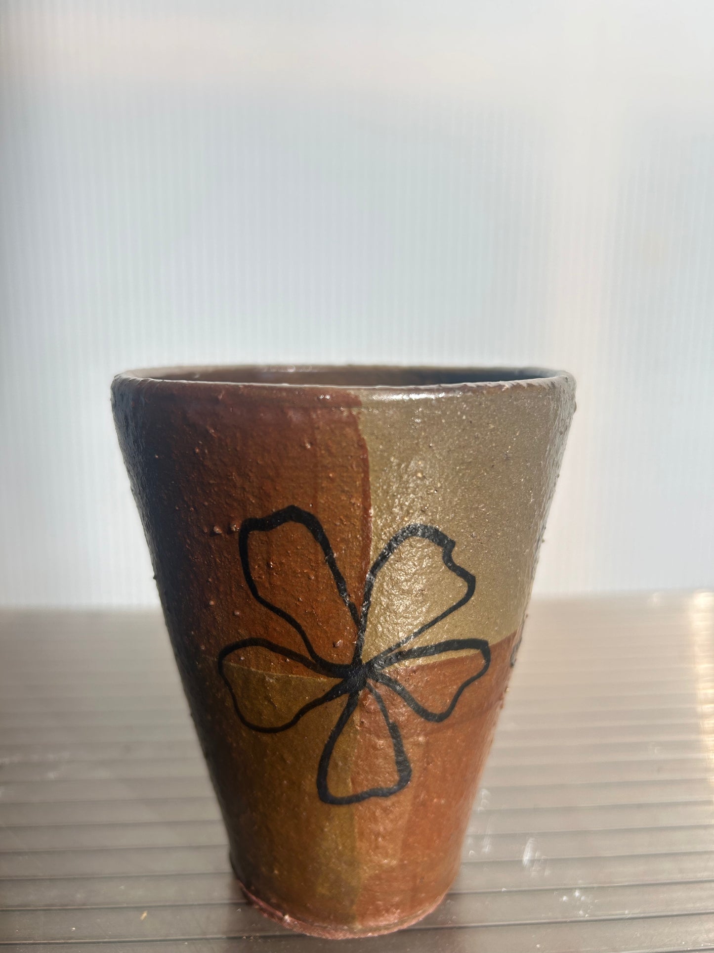 Brown Flower Cup no. 1