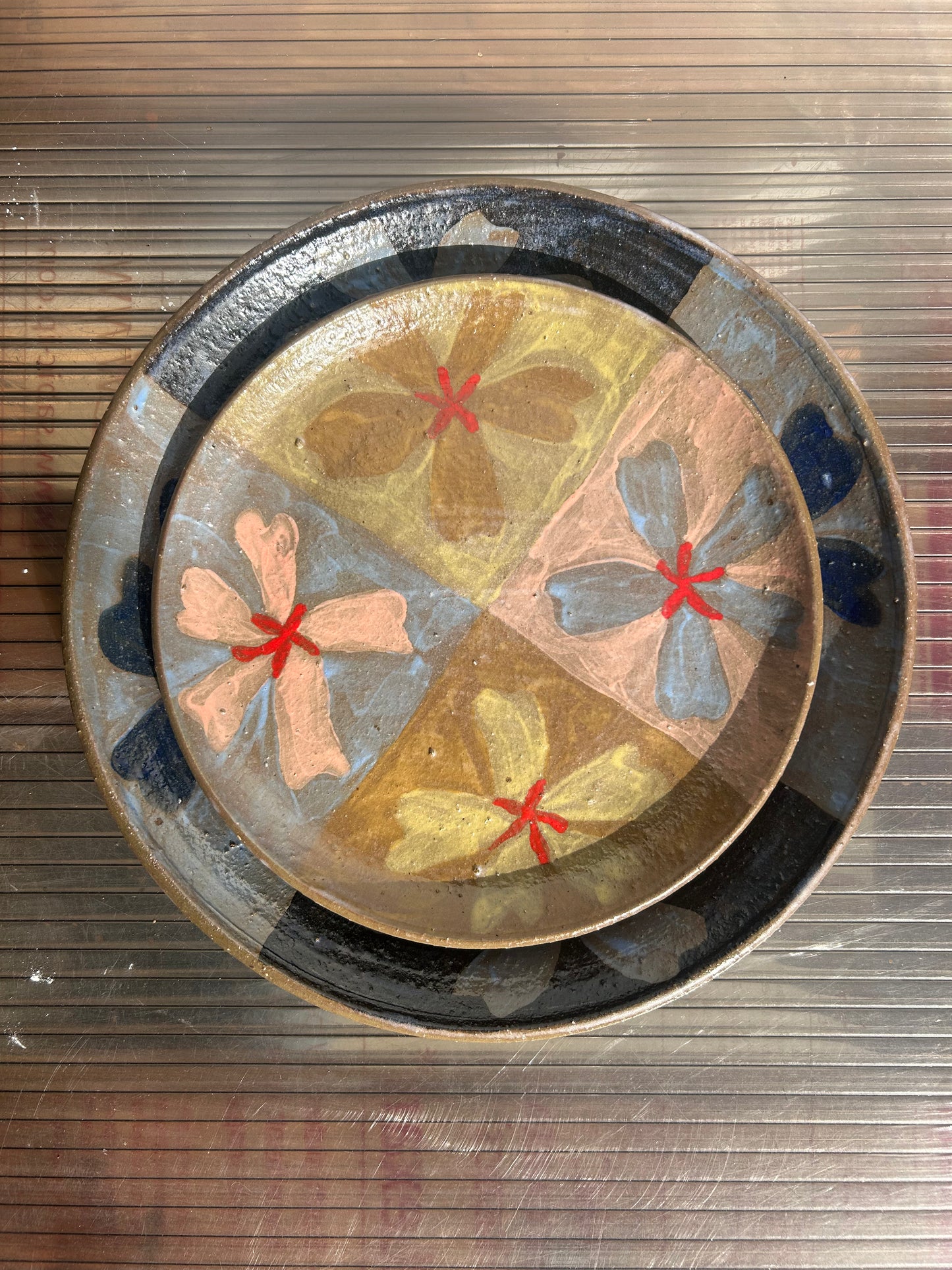 Pastel Flower Plate 8"