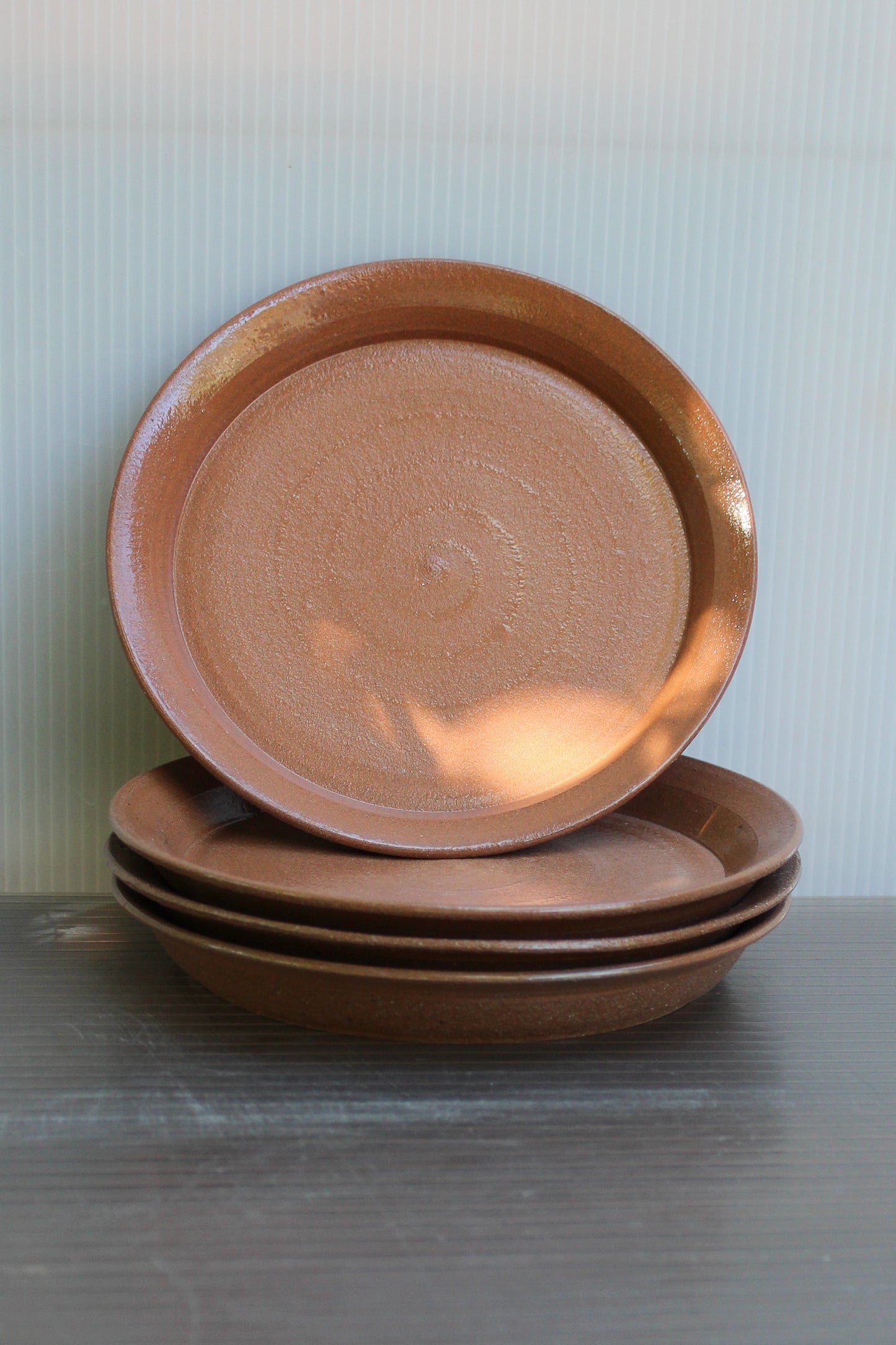 Glazed Stoneware Plates - Rust (set of 4)