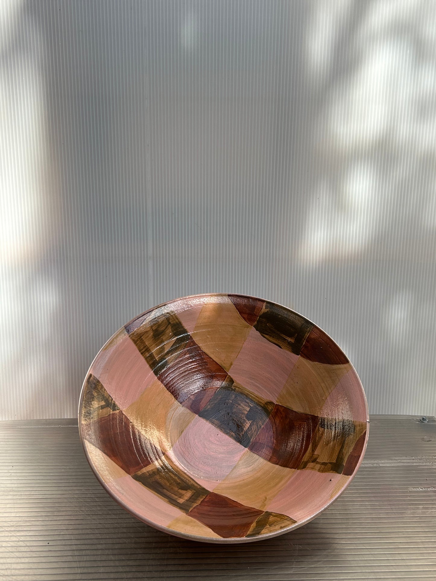 Pink Serving Bowl 14"