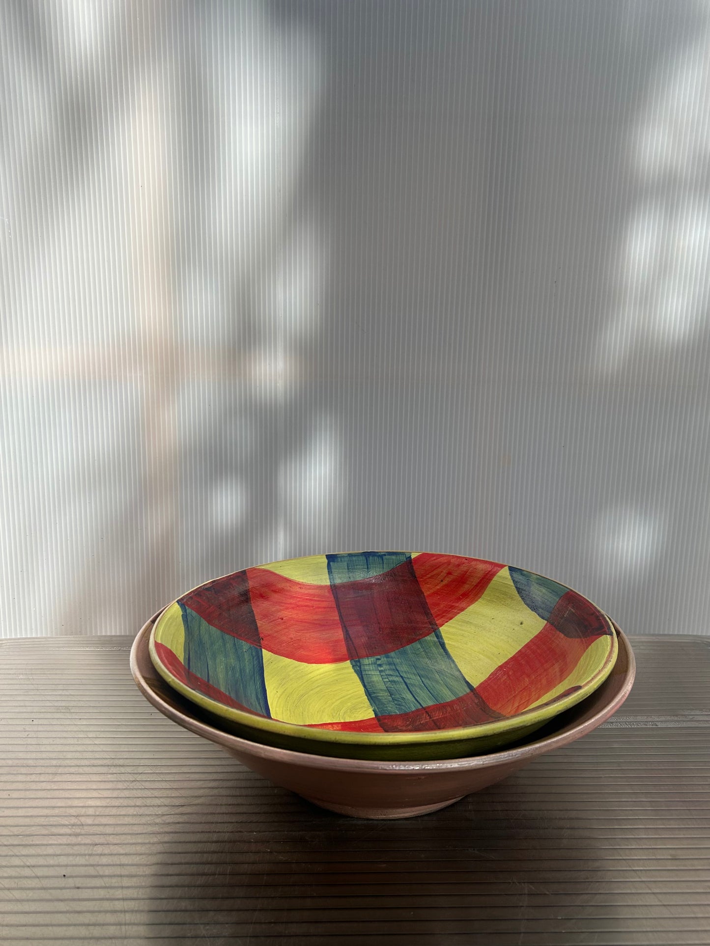 Pink Serving Bowl 14"